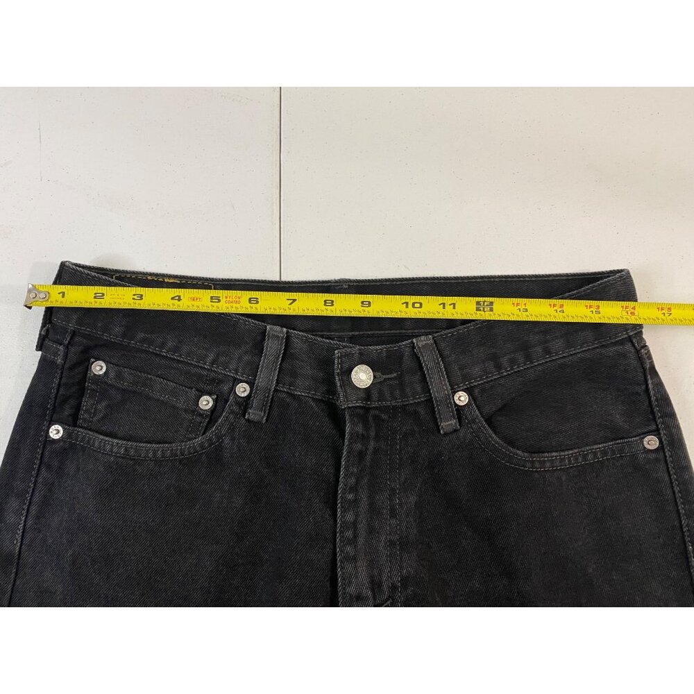 Levi's 505 Straight Fit Jeans Mens 32x34 Black Denim Regular Straight Leg - Picture 3 of 9